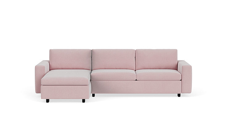 Reva 2-Piece Sectional Sleeper Sofa With Storage Chaise