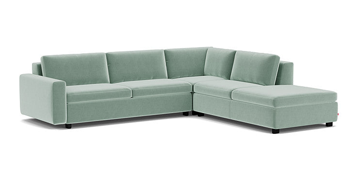 Reva 3-Piece Sectional Storage Sofa With Backless Chaise
