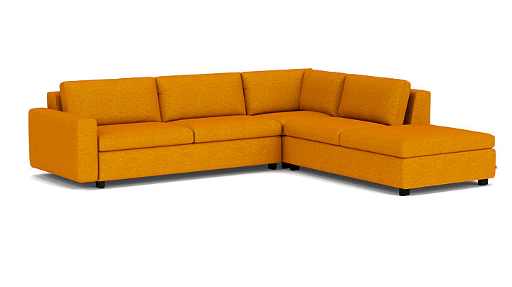 Reva 3-Piece Sectional Storage Sofa With Backless Chaise