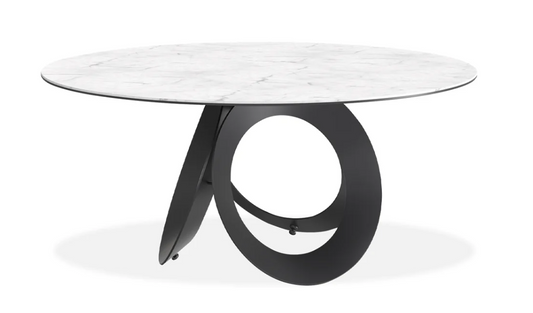 Optic Dining Table Round Ceramic Top