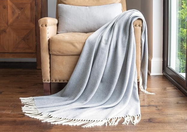 Herringbone Luxurious Throw Blanket 50 x 60"