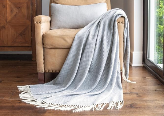 Herringbone Luxurious Throw Blanket 50 x 60"