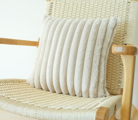 Faux Fur Plush Decorative Pillow 24 x 24"