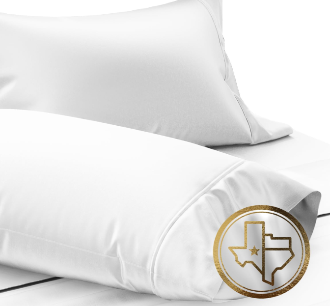 Luxury Egyptian Cotton Pillowcases Set of 2 1000 Thread