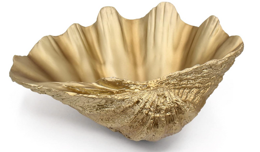 Gold Clam Shell Bowl Resin Seashell Gold Decoration