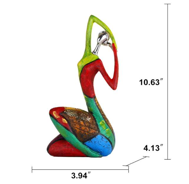 Suruim Colorful Abstract Women Figurine Resin