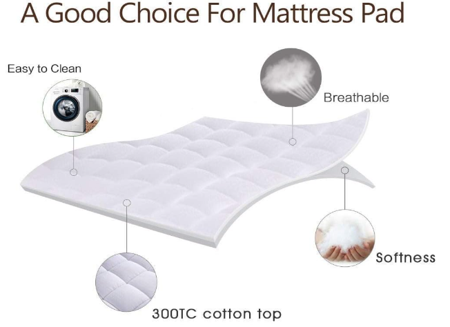 Easeland 8-21" Deep Pocket Cooling Mattress Topper