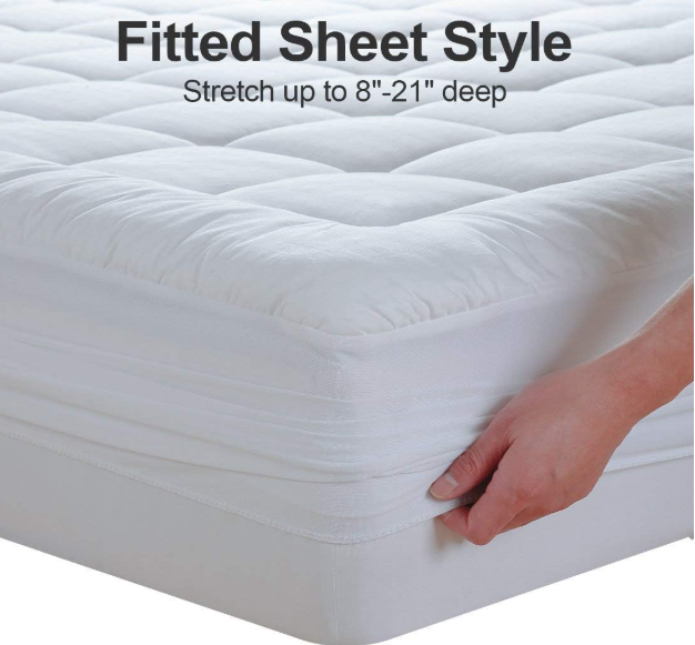 Easeland 8-21" Deep Pocket Cooling Mattress Topper
