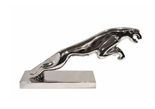 Panther Statue Chrome