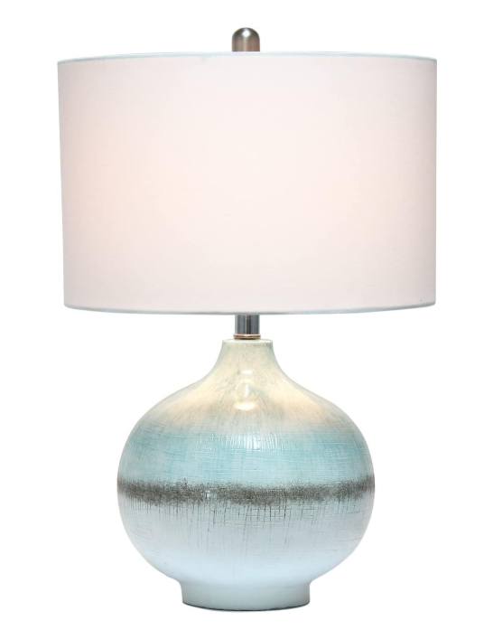 Elegant Designs Coastal Sea Glass Table Lamp 24"