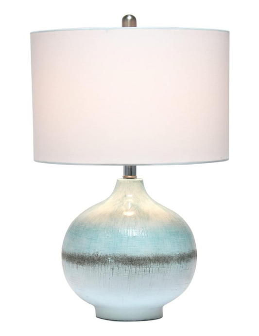 Elegant Designs Coastal Sea Glass Table Lamp 24"