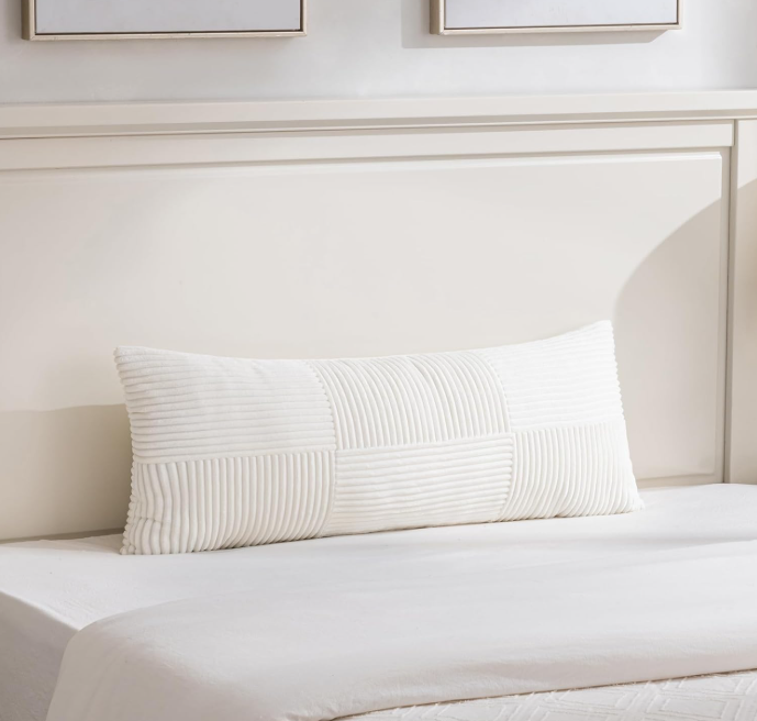Fancy Homi Boho Long Lumbar Body Pillow Corduroy