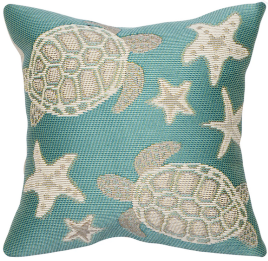 Liora Manne Marina Turtle In/Outdoor Pillow