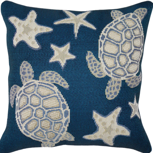 Liora Manne Marina Turtle In/Outdoor Pillow
