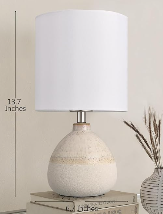 Ceramic White Table Lamp 13.7inch