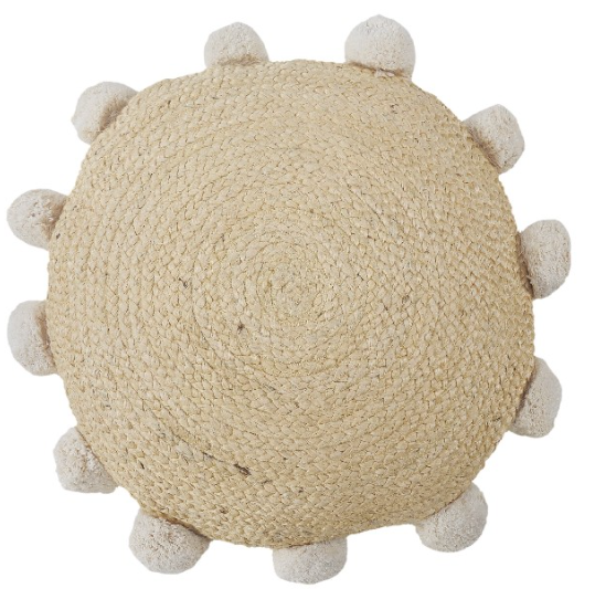 Hand-Woven 100% Jute Decorative Pillow 20 x 20"