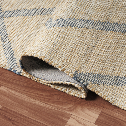 Hand Woven Willow Rug Jute and Cotton
