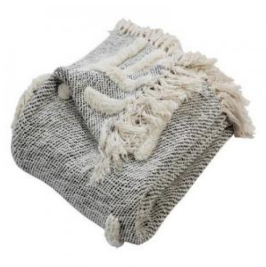 Hand Woven 100% Cotton Throw 50 x 60"