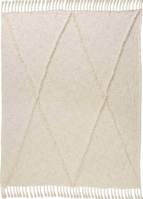 Hand Woven Modern 100% Cotton Throw 50 x 60"