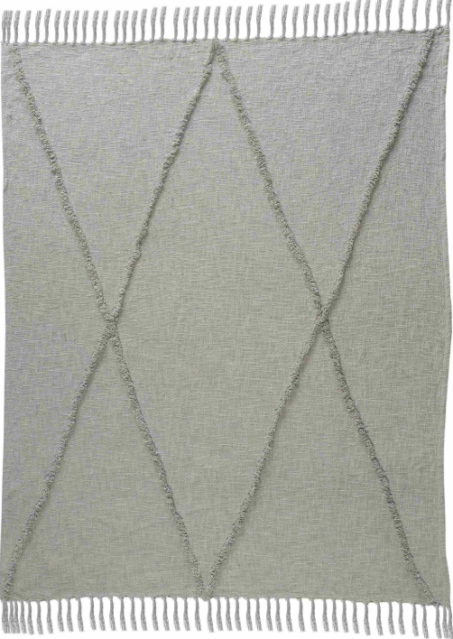 Hand Woven Modern 100% Cotton Throw 50 x 60"