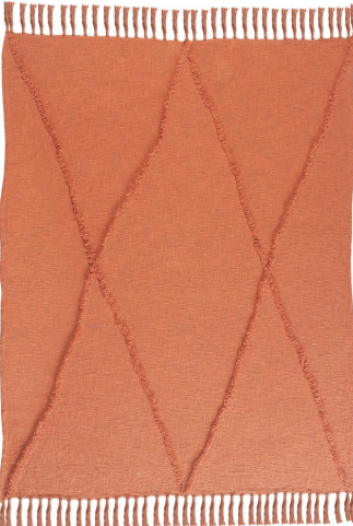 Hand Woven Modern 100% Cotton Throw 50 x 60"