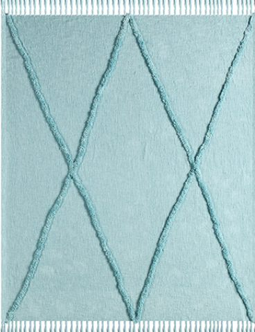 Hand Woven Modern 100% Cotton Throw 50 x 60"