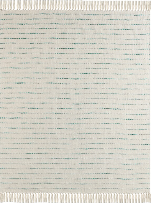 Hand Woven Modern Striped Cotton Throw 50 x 60"