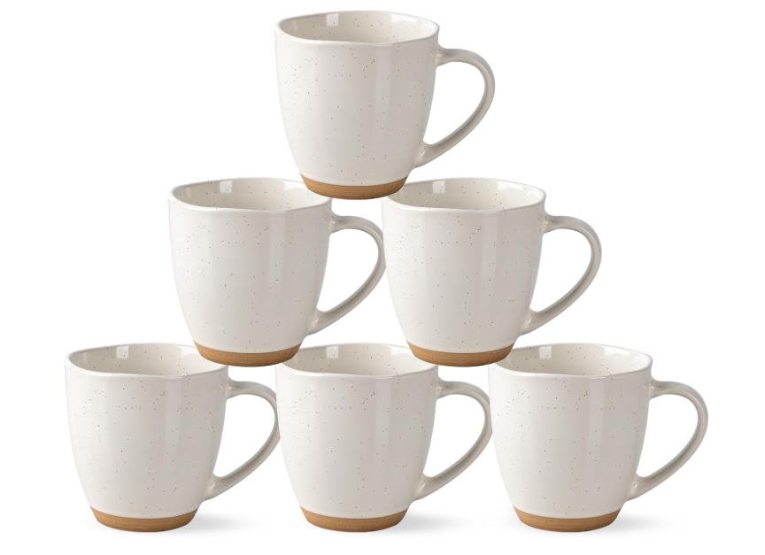 AmorArc Ceramic Handpainted Coffee Mugs Set Of 6