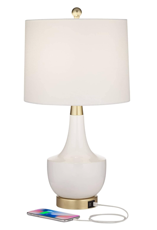 Nesbit 25" High Gold Ceramic Table Lamp