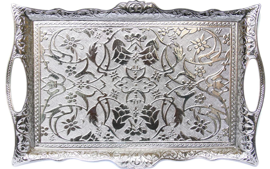 Alisveristime Ottoman Turkish Zamak Serving Tray