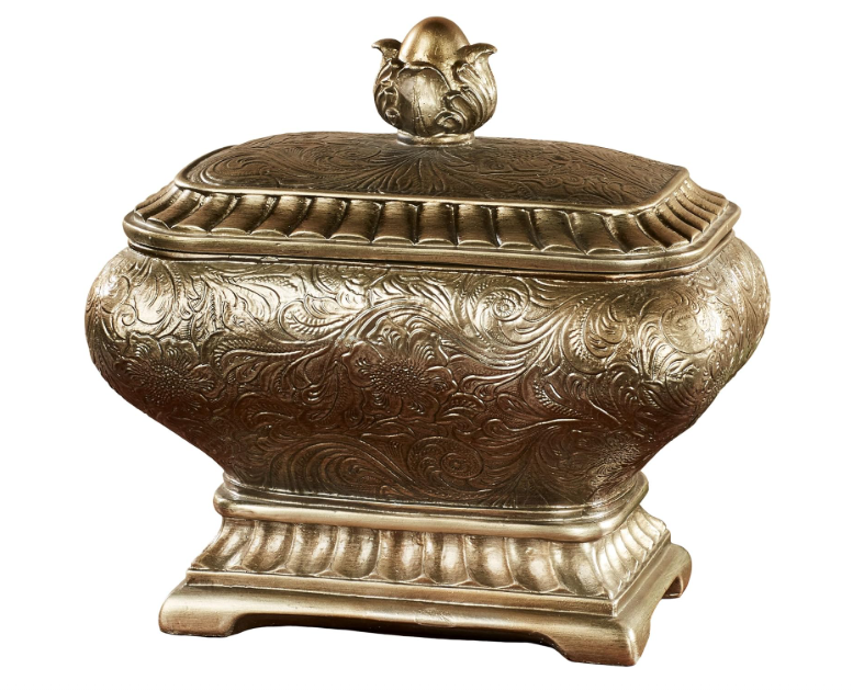 Algiers Traditional Satin Gold Etched Box
