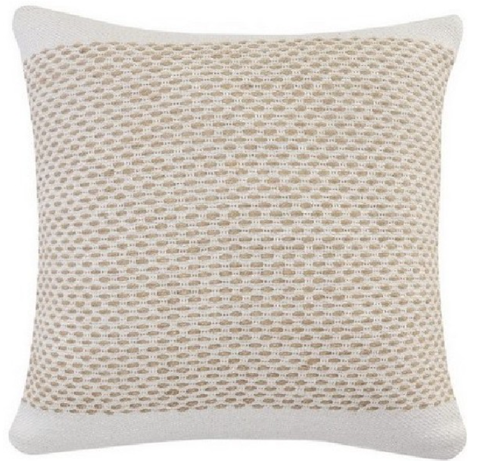 Hand-Woven Cotton Jute Pillow 20 x 20"