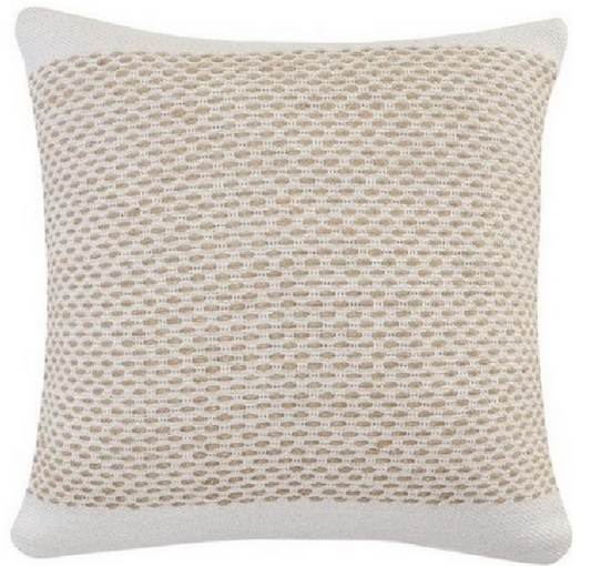 Hand-Woven Cotton Jute Pillow 20 x 20"