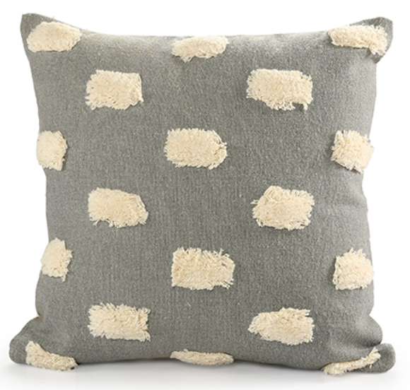Hand-Made 100% Cotton Sharkskin Pillow 24 x 24"