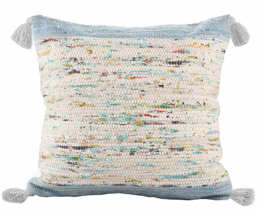 Hand-Woven 100% Cotton Sky Pillow 20 x 20"