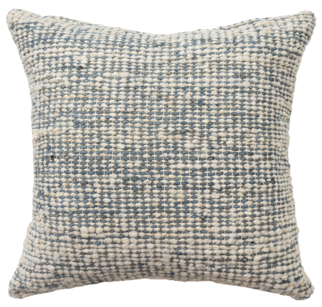 Hand-Woven Wool Jute Cotton Pillow 22 x 22"