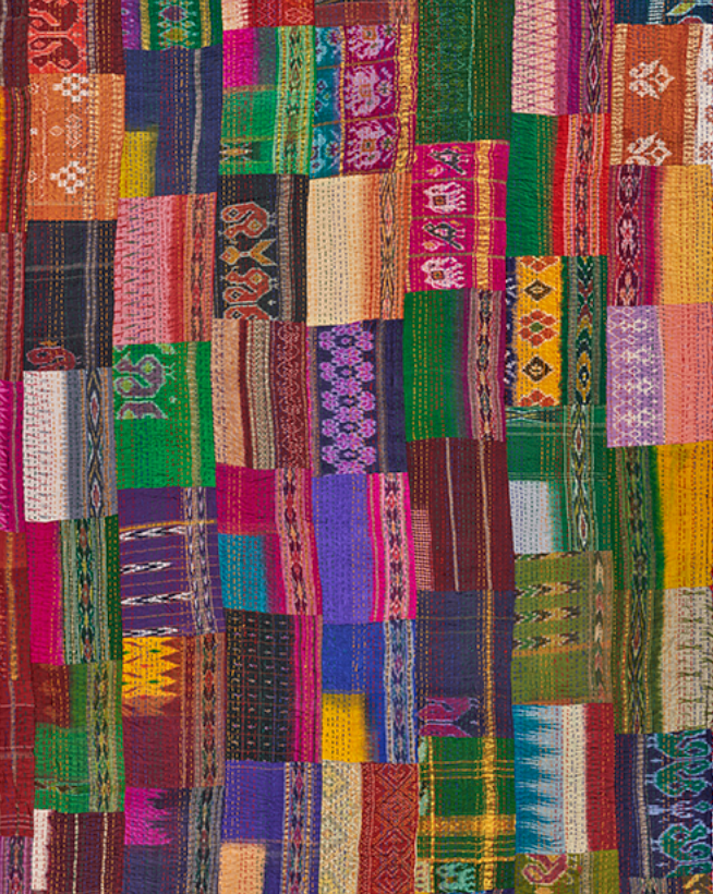 Hand Stitched Patchwork Throw 50 x 70"