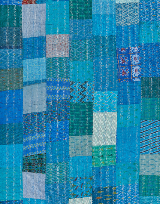 Hand Stitched Patchwork Throw 50 x 70"