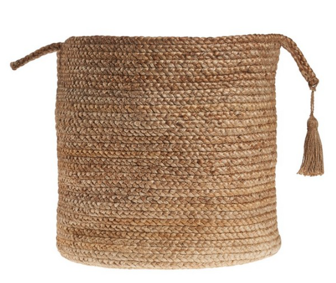 Hand Made 100% Jute Basket Natural