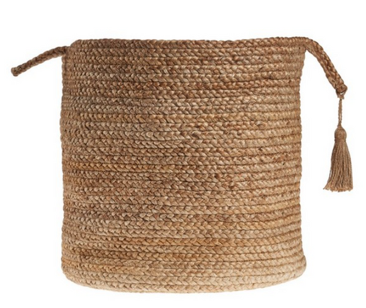 Hand Made 100% Jute Basket Natural