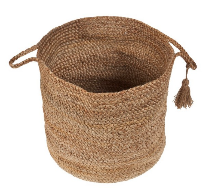 Hand Made 100% Jute Basket Natural