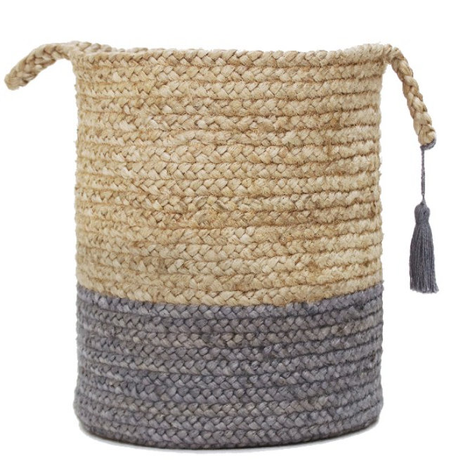 Hand Stitched 100% Jute Basket Multi