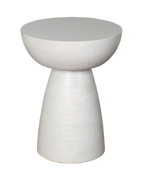 Mango Wood Side Table White