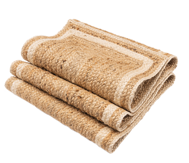 Hand Braided Natural Jute Placemat 1.1 x 1.7"