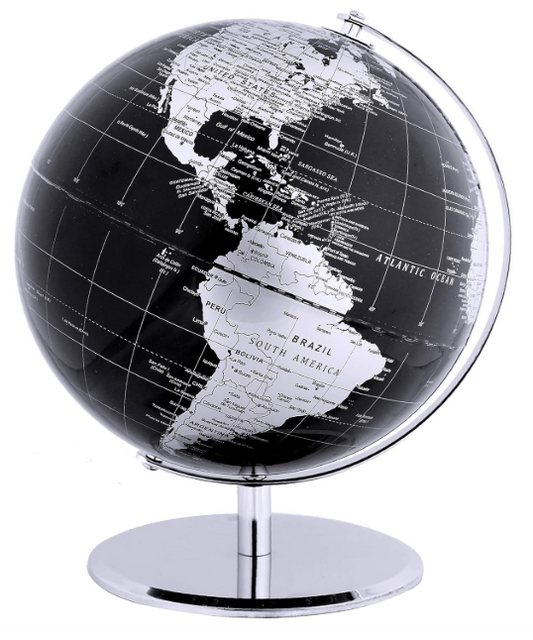 Metallic World Globe Stainless Steel Black