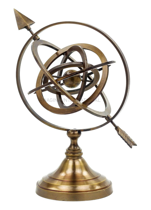 Authentic Brass Nautical Artifact Sphere Globe