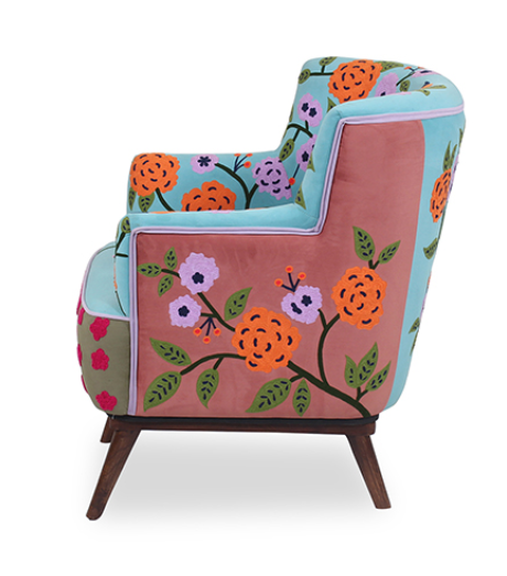 Handmade Bohemian Accent Chair Multi