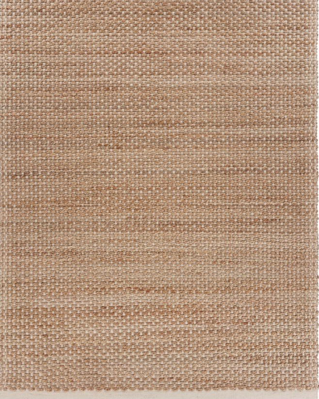 Hand Woven Jute and Cotton Natural Rug