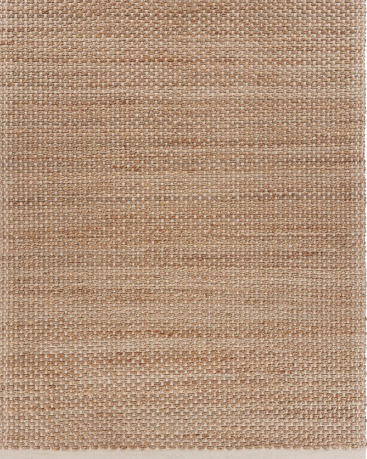 Hand Woven Jute and Cotton Natural Rug