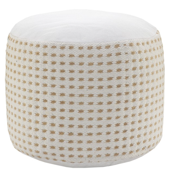 Hand-Made Jute Cotton Pouf